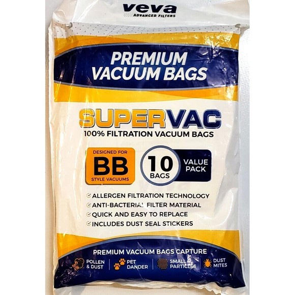 40 Vacuum Bags VEVA Advanced Filters Designed for BB Style Handheld Vacuums - Picture 2 of 4